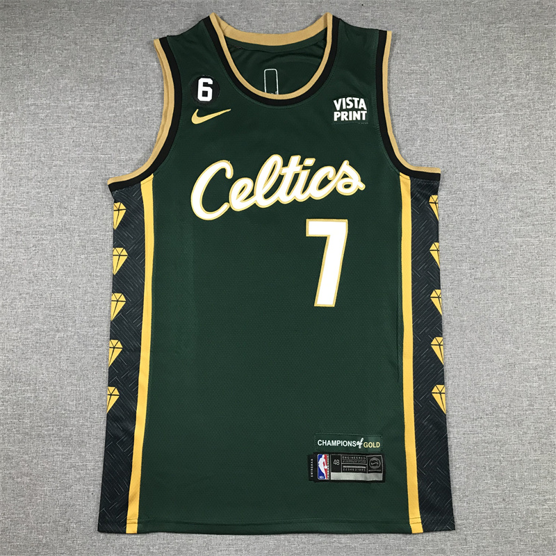 Men Boston Celtics #7 Jaylen Brown Green Nike 2025 NBA Jersey->->NBA Jersey